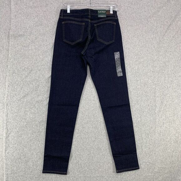 Lauren Ralph Lauren Jeans Womens Size 4 Classic Skinny Curvy Blue Dark Wash - Picture 7 of 12